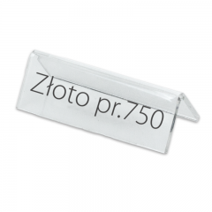 Подставка пластика с надписью "Złoto 750"