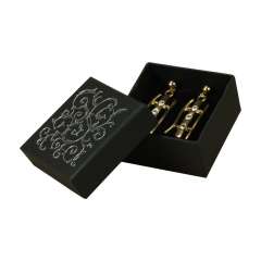 LENA Small set Jewellery Box - Black + silver print