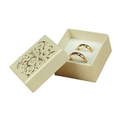 LENA Small set Jewellery Box - Ecru + gold print
