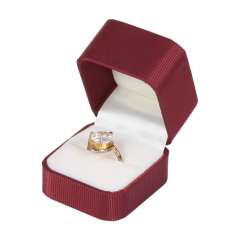 SATIN Ring Jewellery Box - Burgundy