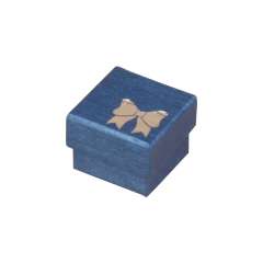 Pudełko TINA kokardka pierścionek Niebieskie