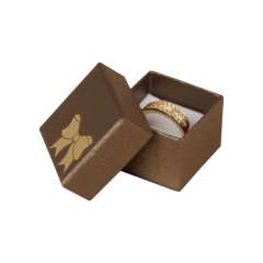 TINA BOW Ring Jewellery Box - brown