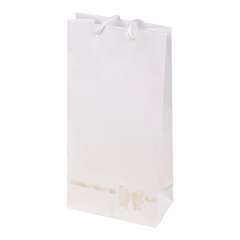 Tasche TINA Schleife Weiß 12x24x6 cm.