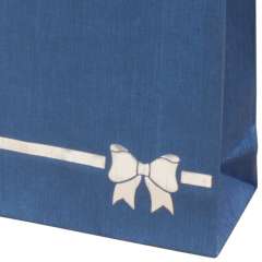 TINA BOW Paper Bag 12x24x6 cm. Blue