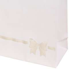 Tasche TINA Schleife Weiß 12x24x6 cm.