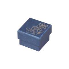 Pudełko TINA kwiatki pierścionek Niebieskie