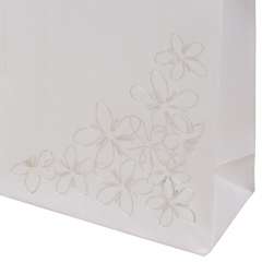 Tasche TINA Blumen Weiß 12x24x6 cm.