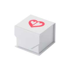 VIOLA HEART Ring Jewellery Box - White