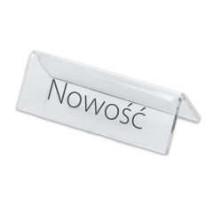 Stand with print "Nowość"