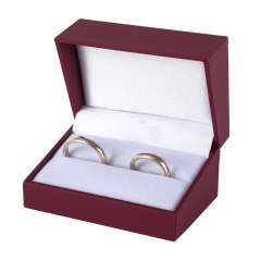 IDA  Wedding Rings Jewellery Box - burgundy