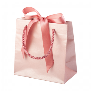 Papírová taška BONA 15x8x15cm  růžový