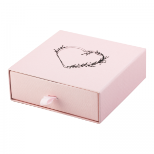 Cutie pentru set de bijuterii mare NELA roz inimă