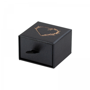 Caja para anillo KAREN grafito corazón