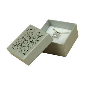 LENA Small set Jewellery Box - silver + Black print