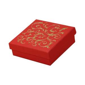 LENA Big set Jewellery Box - Red + gold print