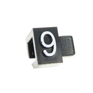 Pricing Cube, White digit "9", size 5mm (50pcs)