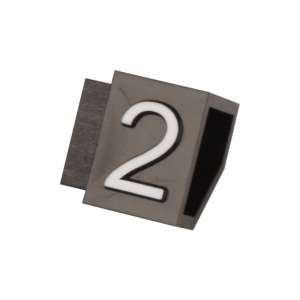 Preisetiketten - "2" Schwarz, Weiß Ziffer 10 mm (Verpackung 20 St.)