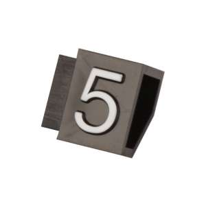 Preisetiketten - "5" Schwarz, Weiß Ziffer 10 mm (Verpackung 20 St.)