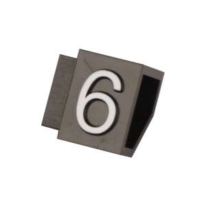 Preisetiketten - "6" Schwarz, Weiß Ziffer 10 mm (Verpackung 20 St.)