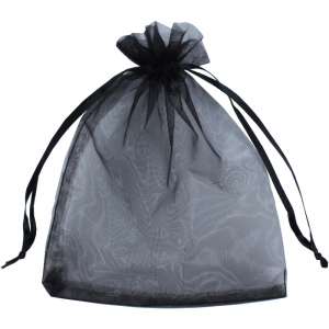 Organza Bag 12x17 cm. - Black