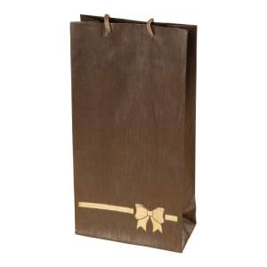 TINA BOW Paper Bag 12x24x6 cm. brown