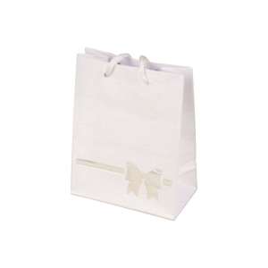 TINA BOW Paper Bag 9x12x5 cm. White