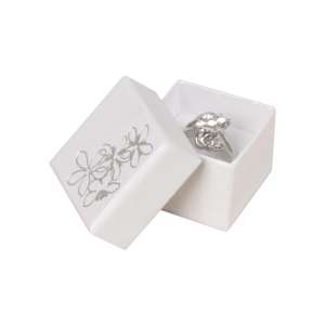 TINA FLOWERS Ring Jewellery Box - White