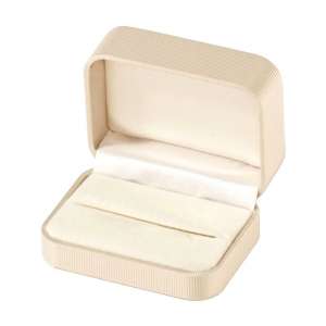 SATIN Wedding Rings Jewellery Box - Ecru