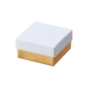 Pudełko CARLA uniwersalne małe biało-złote