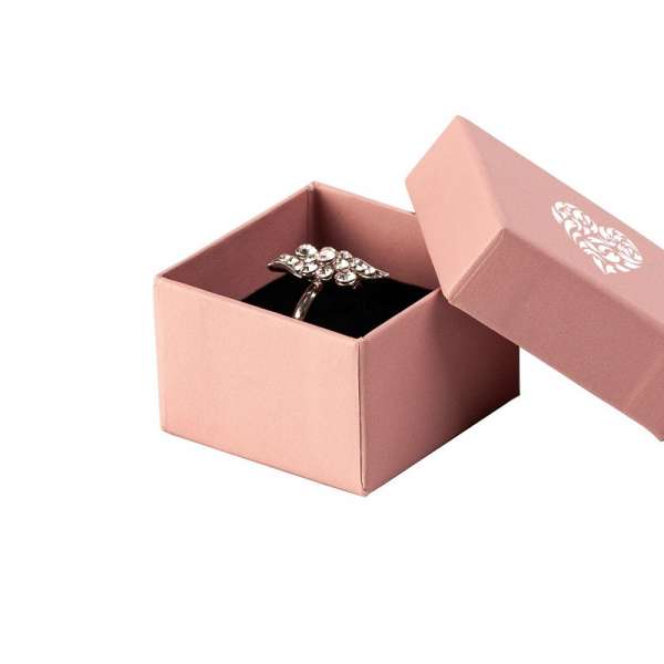 Pudełko CARLA Serce pierścionek różowe