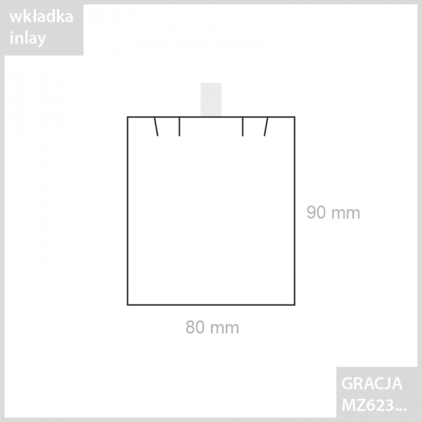 Saszetka GRACJA welurowa 10x10 cm. różowa