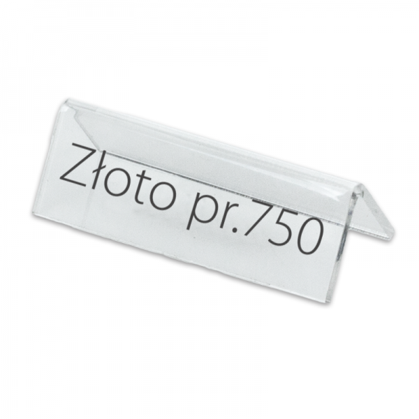 Подставка пластика с надписью "Złoto 750"