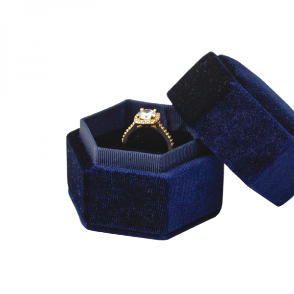 Krabička na prsten GRETA tmavě modrá