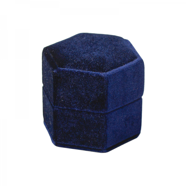 Cutie pentru inel GRETA albastru inchis