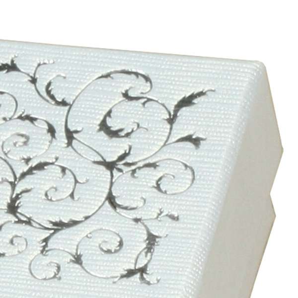 LENA Brancelet Jewellery Box - White + silver print
