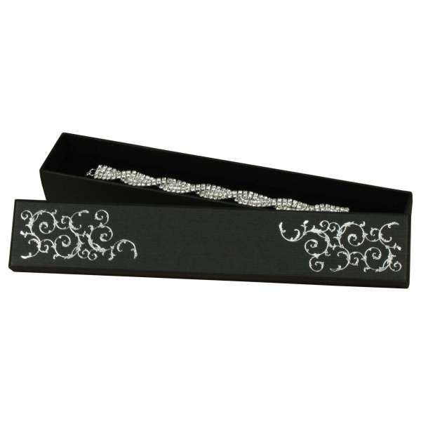 LENA Brancelet Jewellery Box - Black + silver print