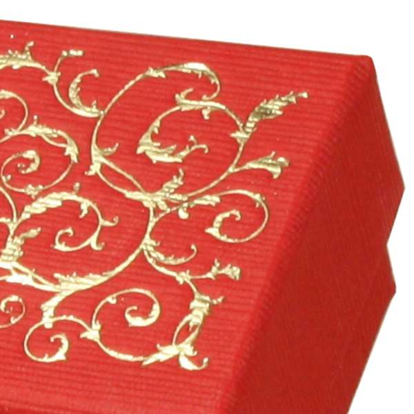 LENASmall set Jewellery Box - Red + gold print