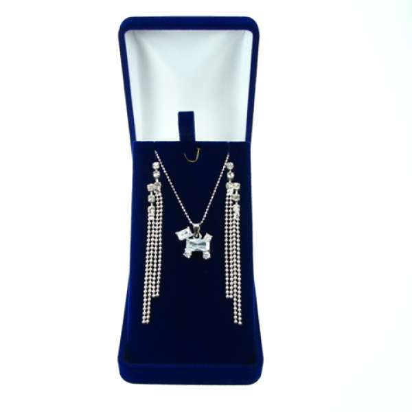 ANA Earrings / Pendant Jewellery box - Blue