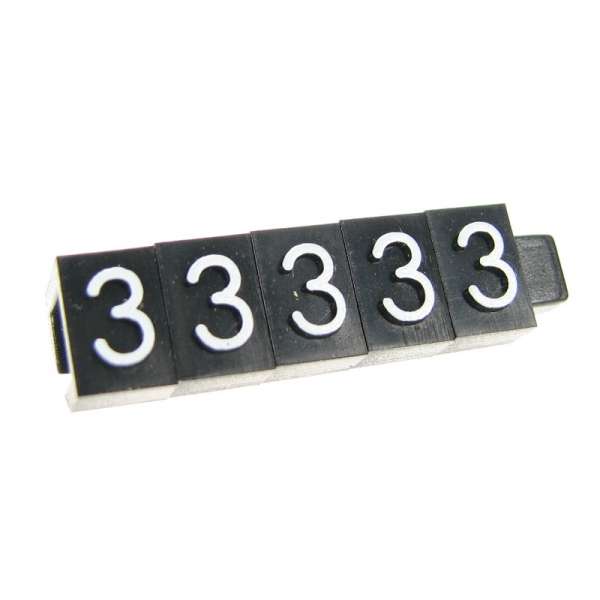 Pricing Cube, White digit "3", size 5mm (50pcs)