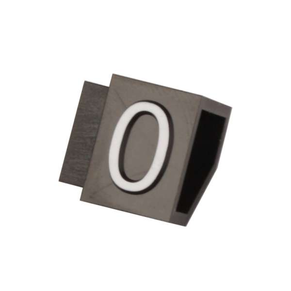 Preisetiketten - "0" Schwarz, Weiß Ziffer 10 mm (Verpackung 20 St.)