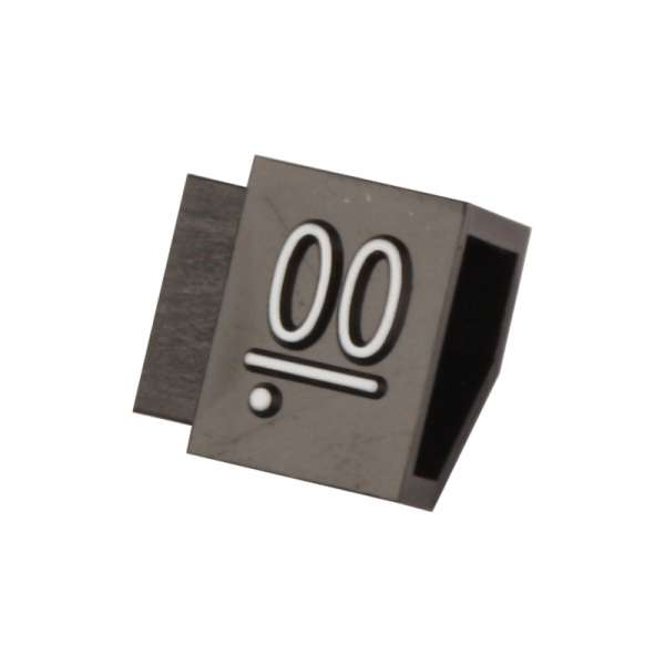 Pricing Cube, White symbol ".00", size 10 mm (20pcs)