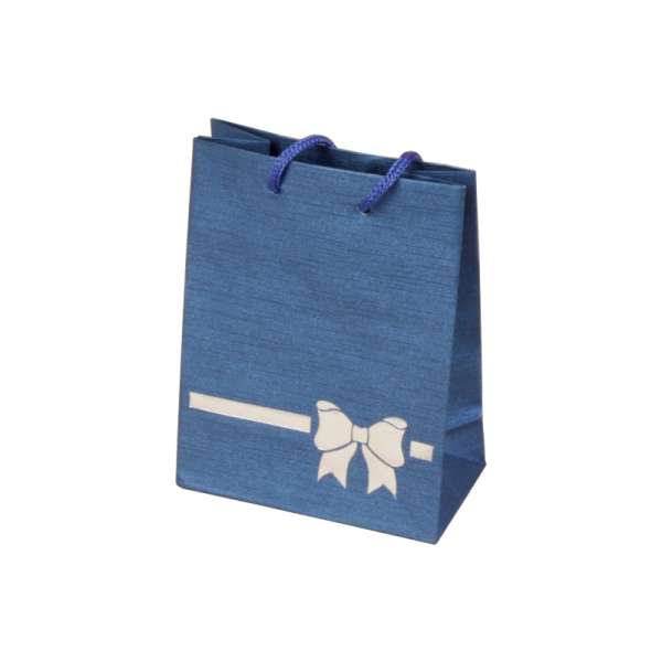 TINA BOW Paper Bag 9x12x5 cm. Blue
