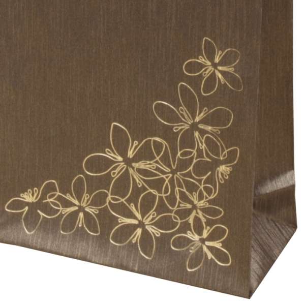TINA FLOWERS Paper Bag 12x24x6 cm. brown