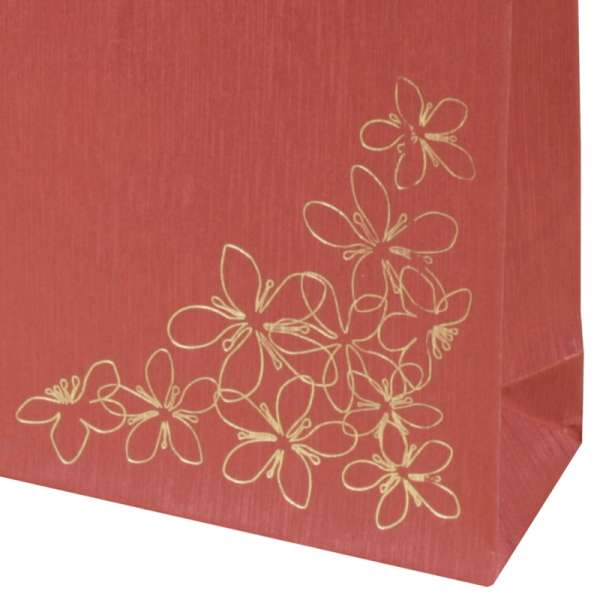 TINA FLOWERS Paper Bag 12x24x6 cm. Burgundy