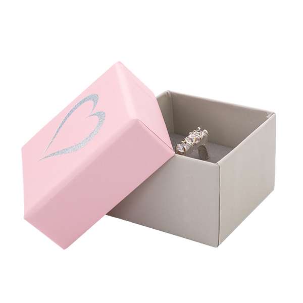 Pudełko SOFIA pierścionek różowe SERCE