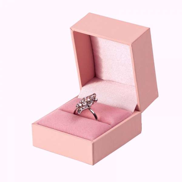Premium Photo | Elegant wedding diamond ring in red heart jewelry box on  beautiful pink rose petal background