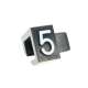 Pricing Cube, White digit "5", size 5mm (50pcs)